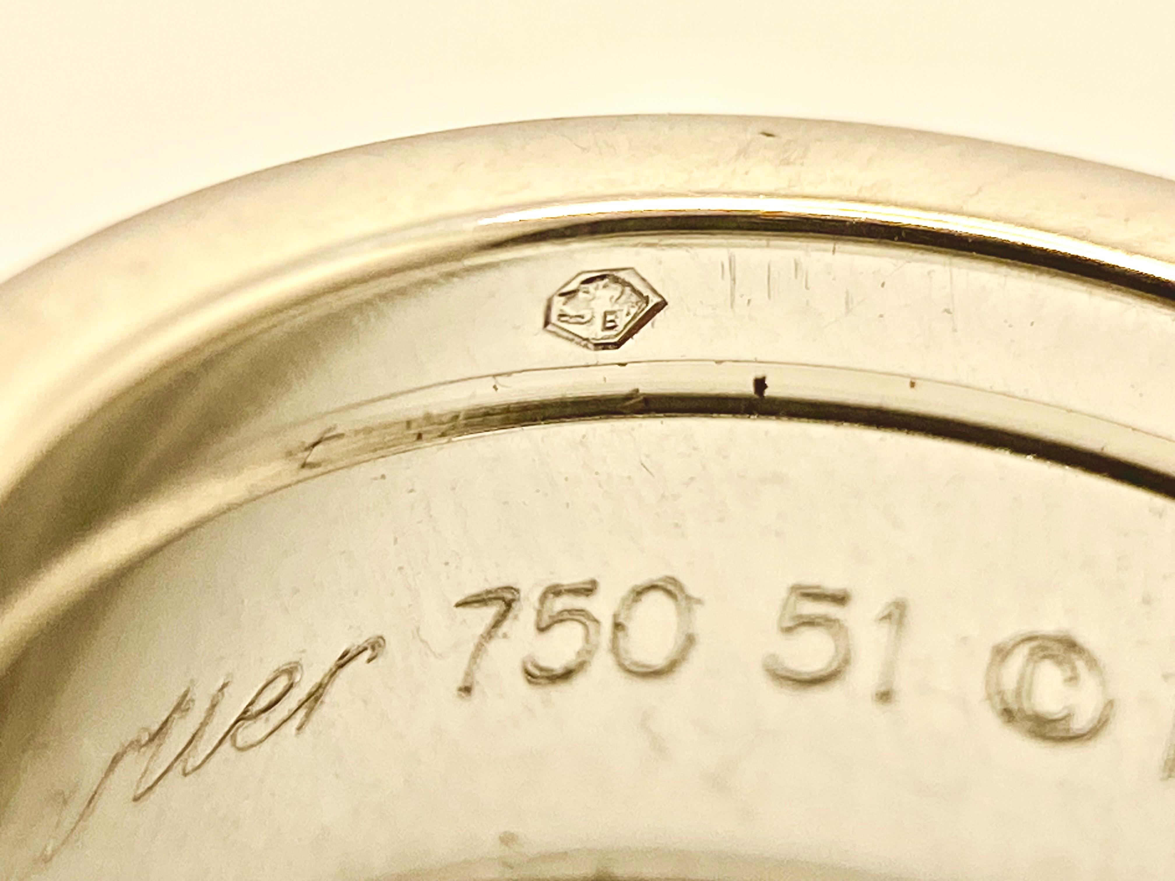 Cartier C de Cartier Ring in White Gold with Diamonds in vendita 4