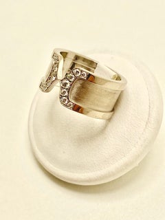Cartier C de Cartier Ring in White Gold with Diamonds