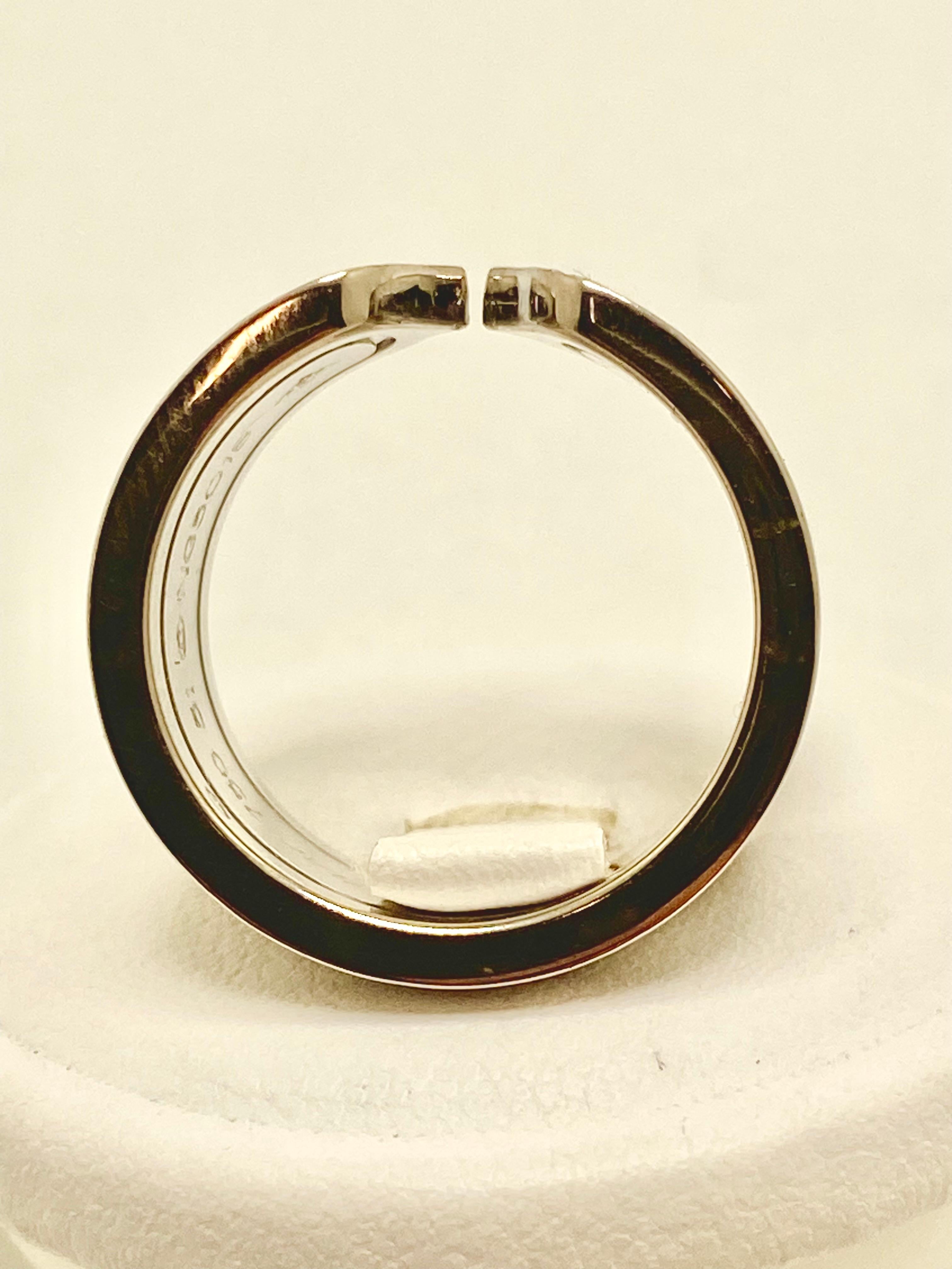 Cartier C de Cartier Ring in White Gold with Diamonds in vendita 2
