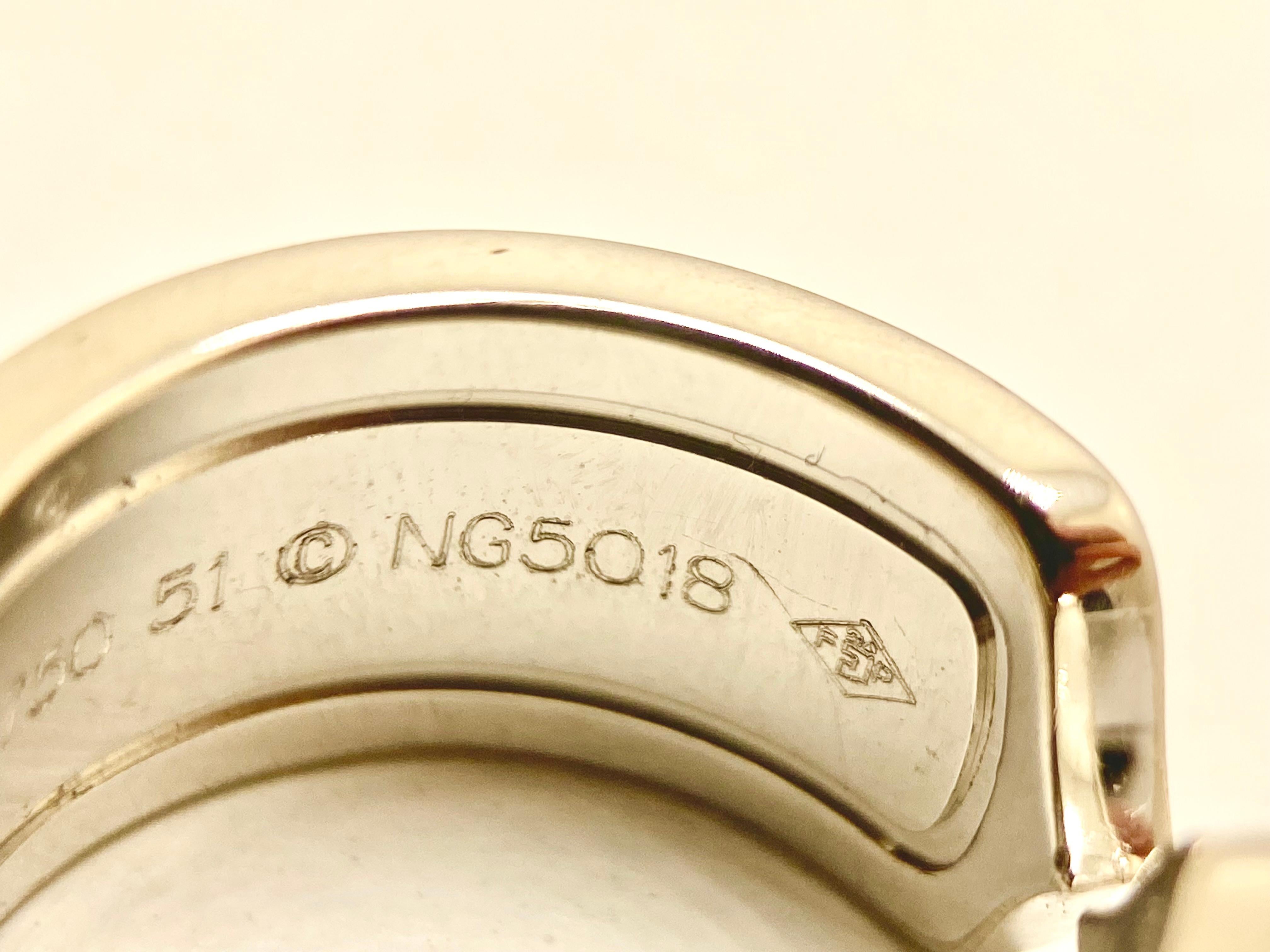 Cartier C de Cartier Ring in White Gold with Diamonds in vendita 3