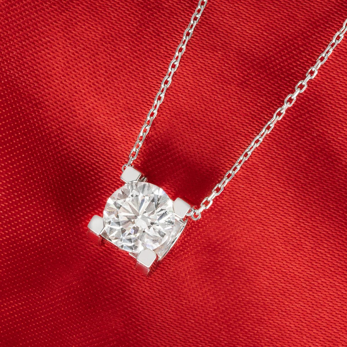Cartier C de Cartier Solitaire Diamond Necklace 1.70ct G/VS1 XXX 1
