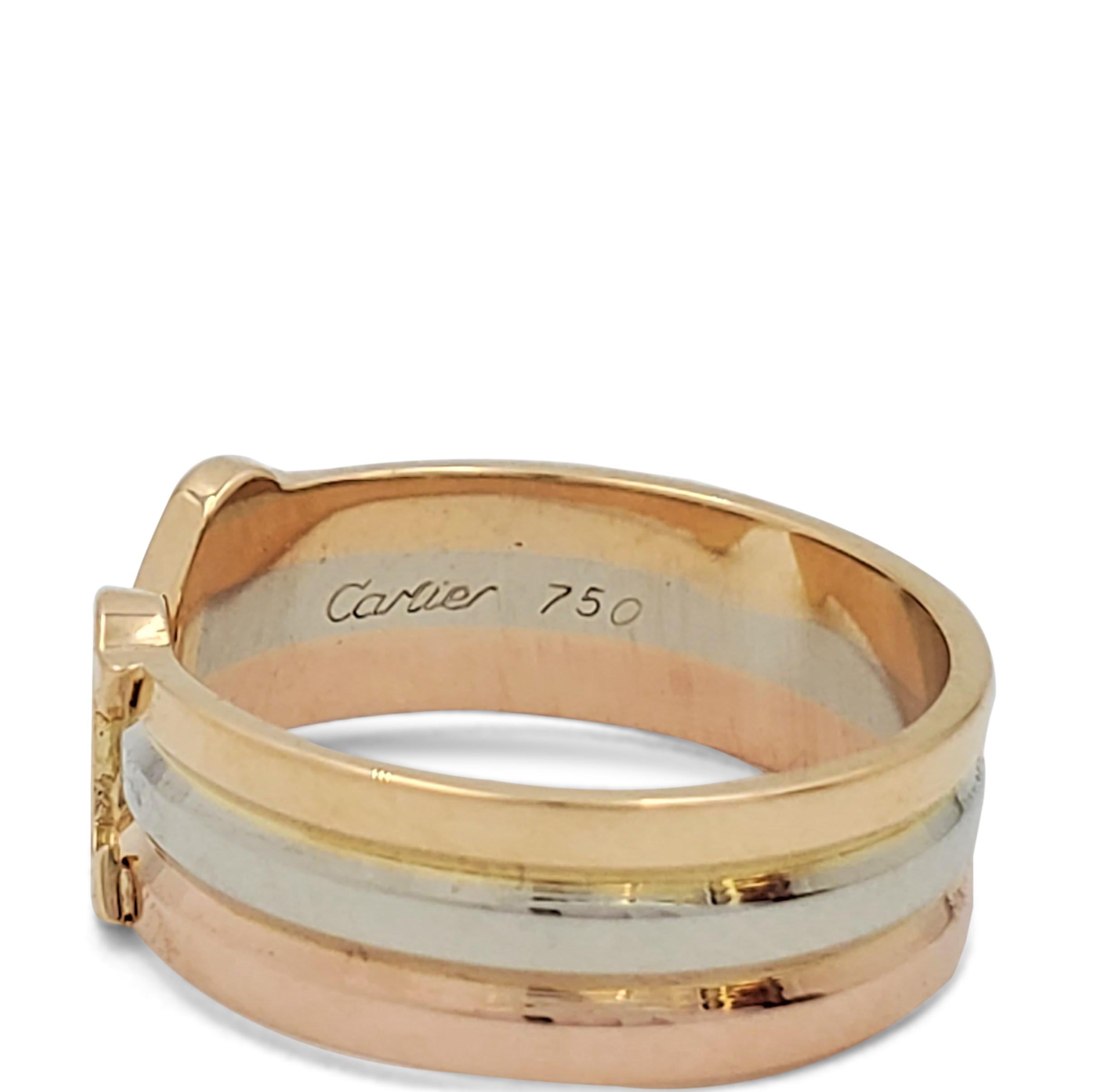 Cartier 'C De Cartier' Tri-Colored Gold Ring 2