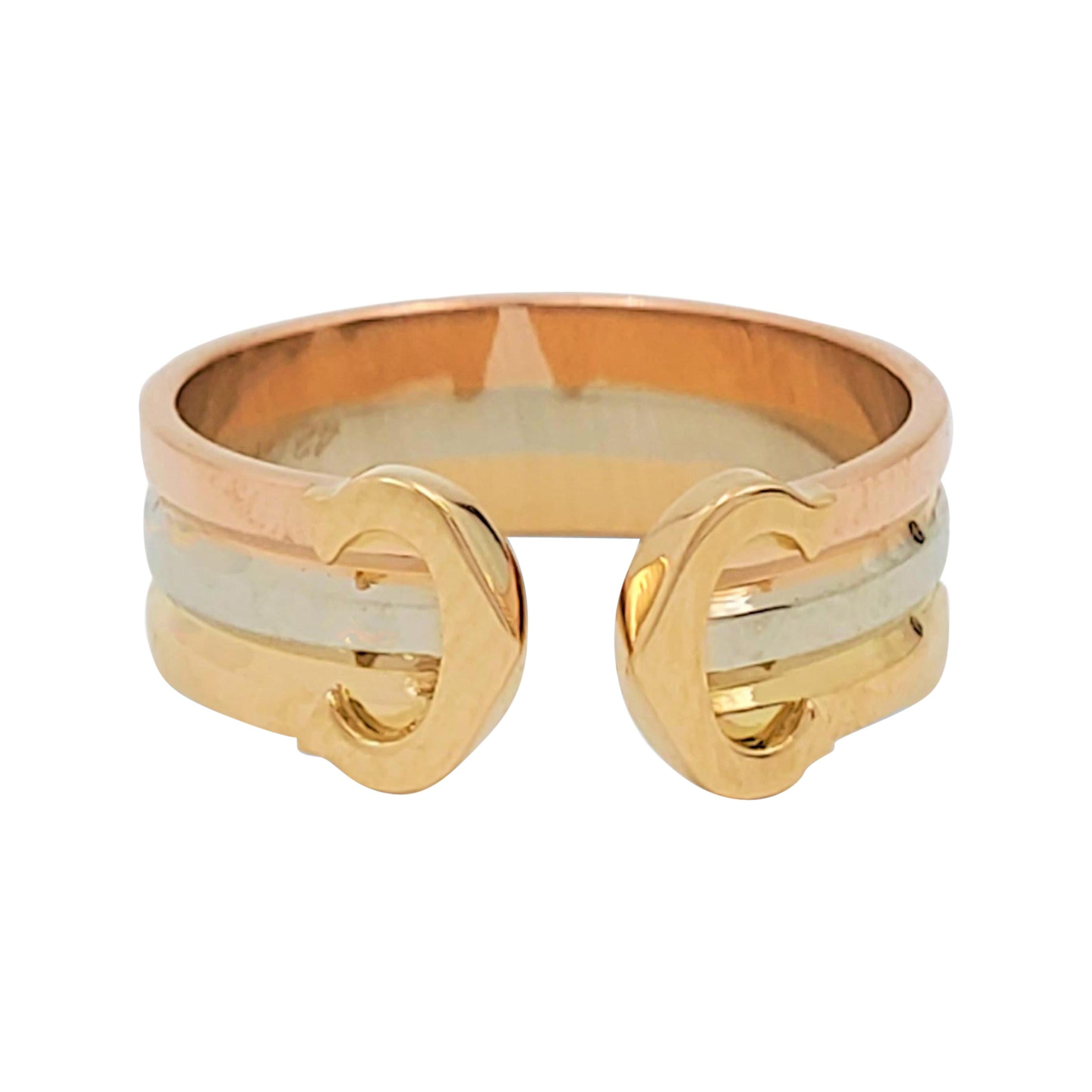 Cartier 'C De Cartier' Tri-Colored Gold Ring