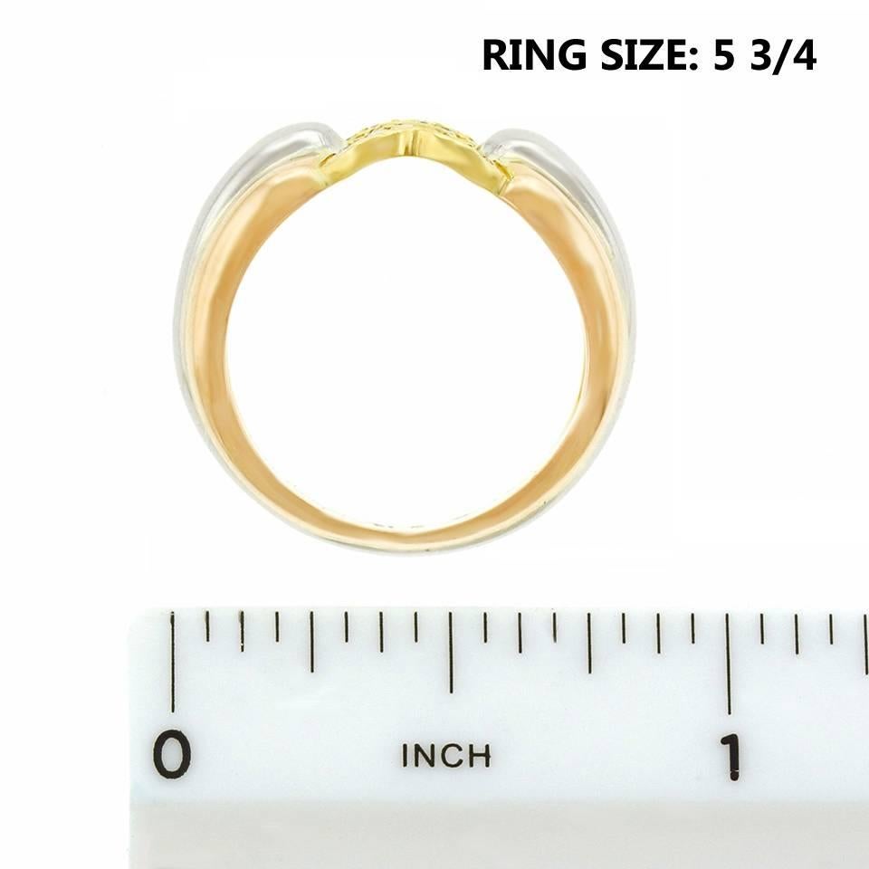 Cartier Diamond Set Trinity Double C's Gold Ring 2