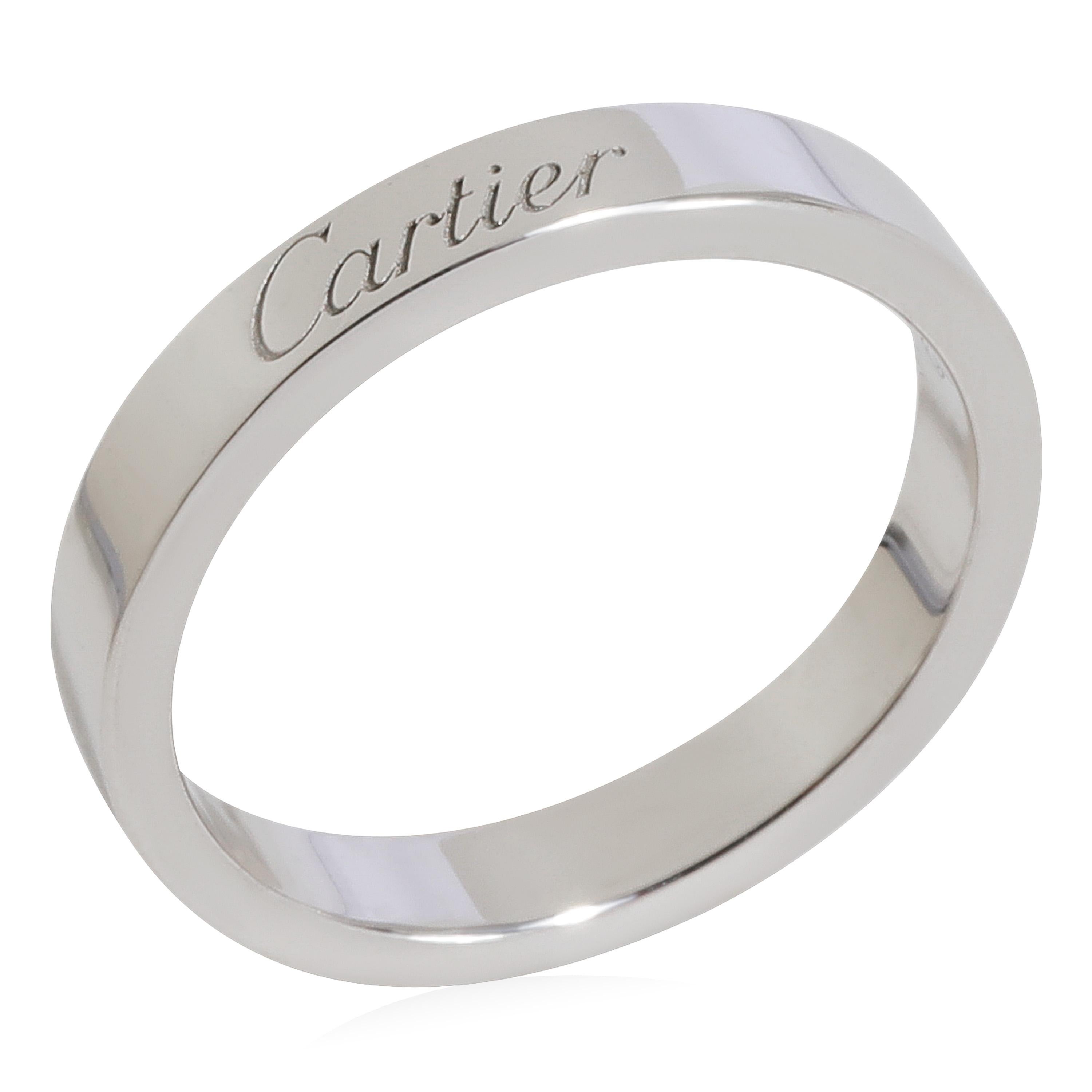 Alliance Cartier C De Cartier en platine Unisexe en vente