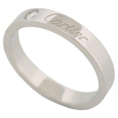 A.I.C. di Cartier Anello con fascia nuziale 1 diamante in platino 48