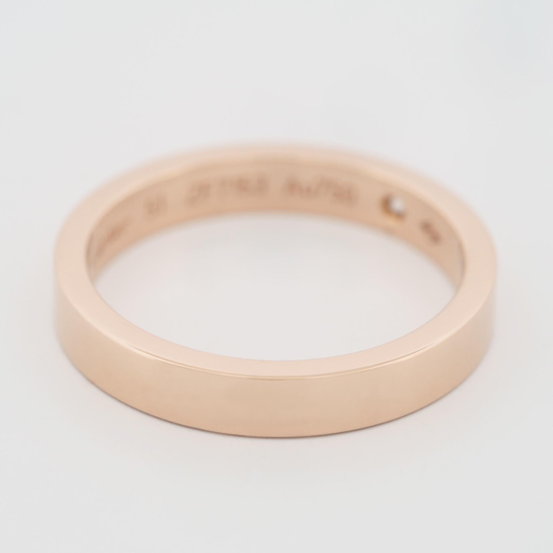 Femenino o masculino Cartier C de Cartier Alianza 1 Diamante Oro Rosa 51 US 5.5