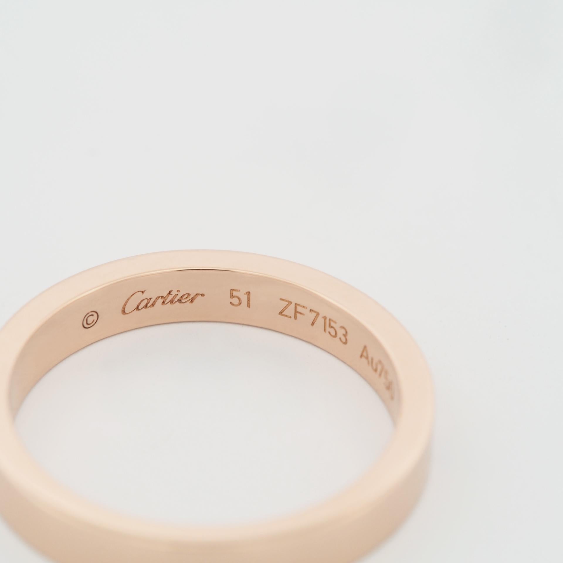 Cartier C de Cartier Alianza 1 Diamante Oro Rosa 51 US 5.5 2