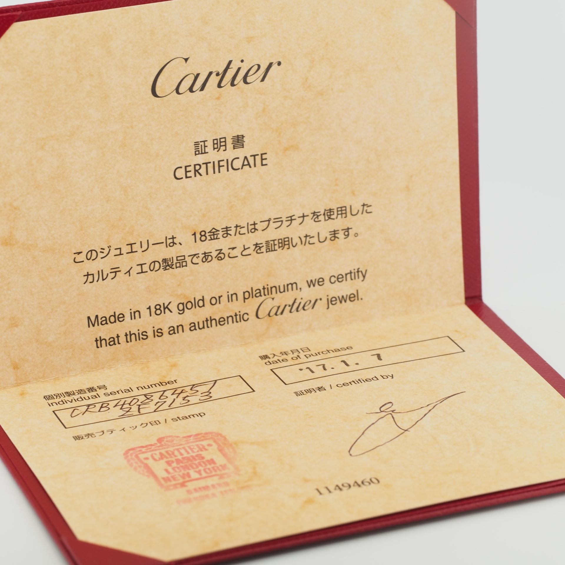 Cartier C de Cartier Alianza 1 Diamante Oro Rosa 51 US 5.5 4