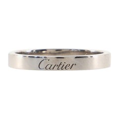 Cartier C de Cartier Wedding Band Ring Platinum