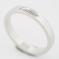 Cartier C de Cartier Wedding Band Ring Platinum 55