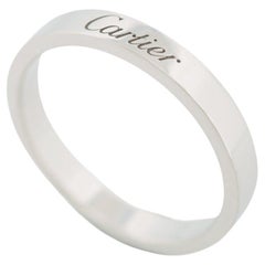 Cartier C de Cartier Wedding Band Ring Platinum 55