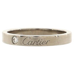 Cartier C de Cartier Wedding Band Ring Platinum with Diamond