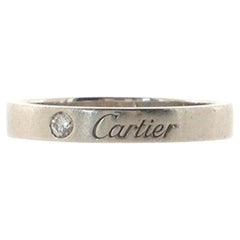 Cartier C de Cartier Wedding Band Ring Platinum with Diamond