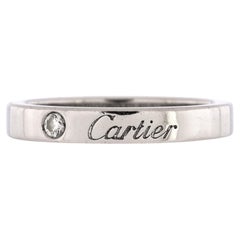 Cartier C de Cartier Wedding Band Ring Platinum with Diamond