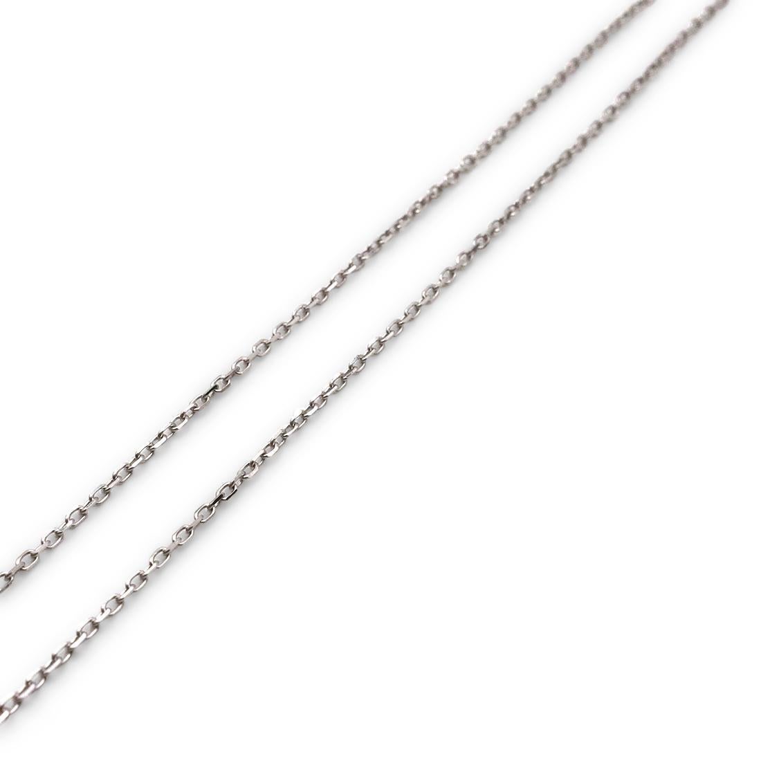 Brilliant Cut Cartier 'C de Cartier' White Gold Diamond Necklace