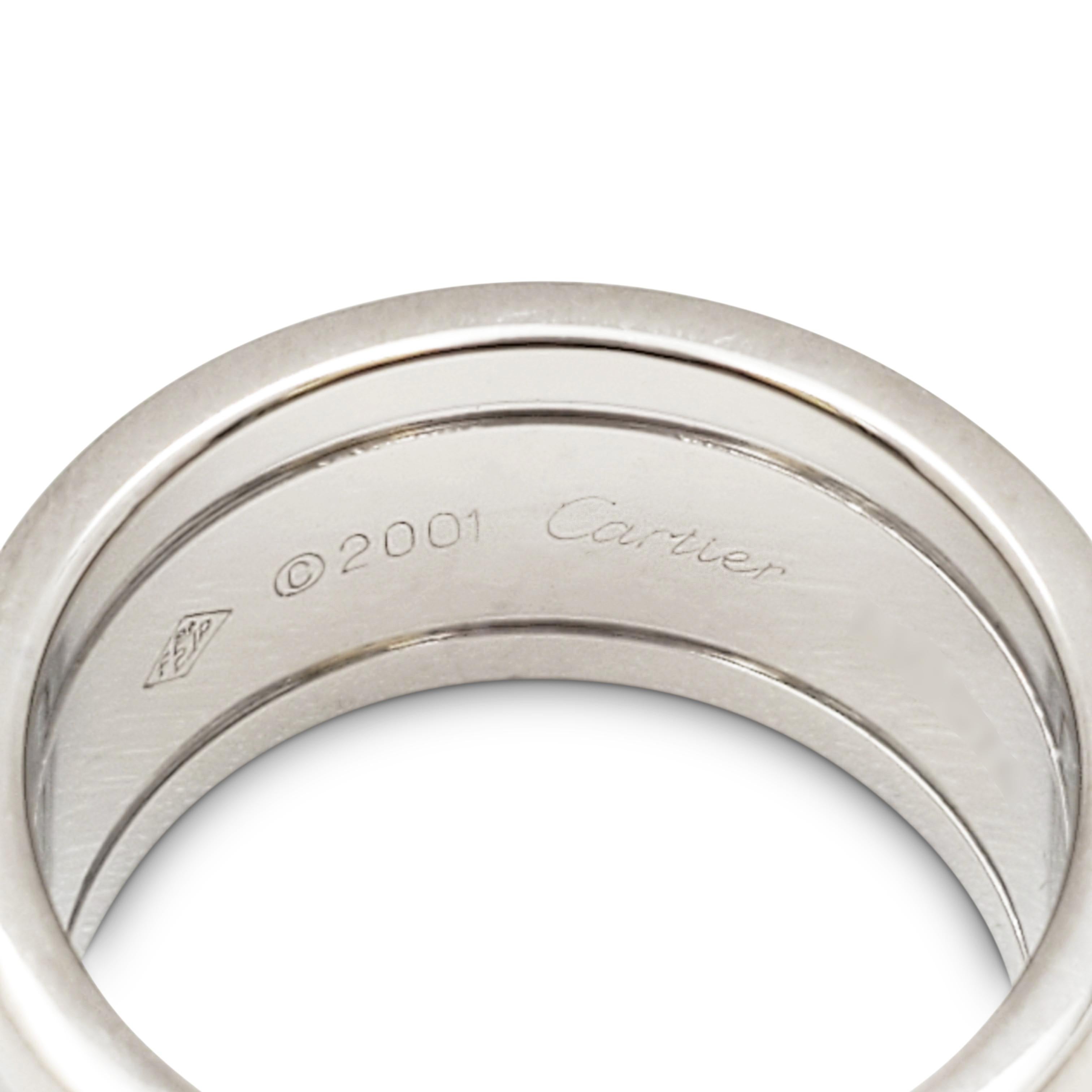 Round Cut Cartier 'C de Cartier' White Gold Diamond Ring