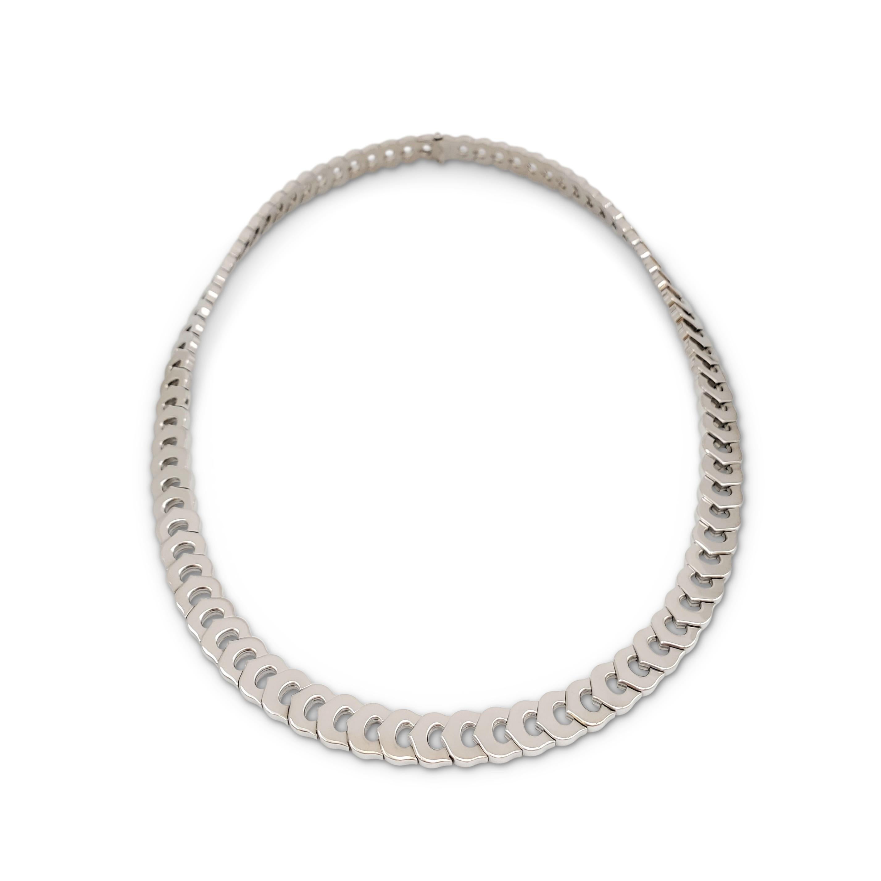 Cartier 'C de Cartier' White Gold Necklace In Excellent Condition In New York, NY