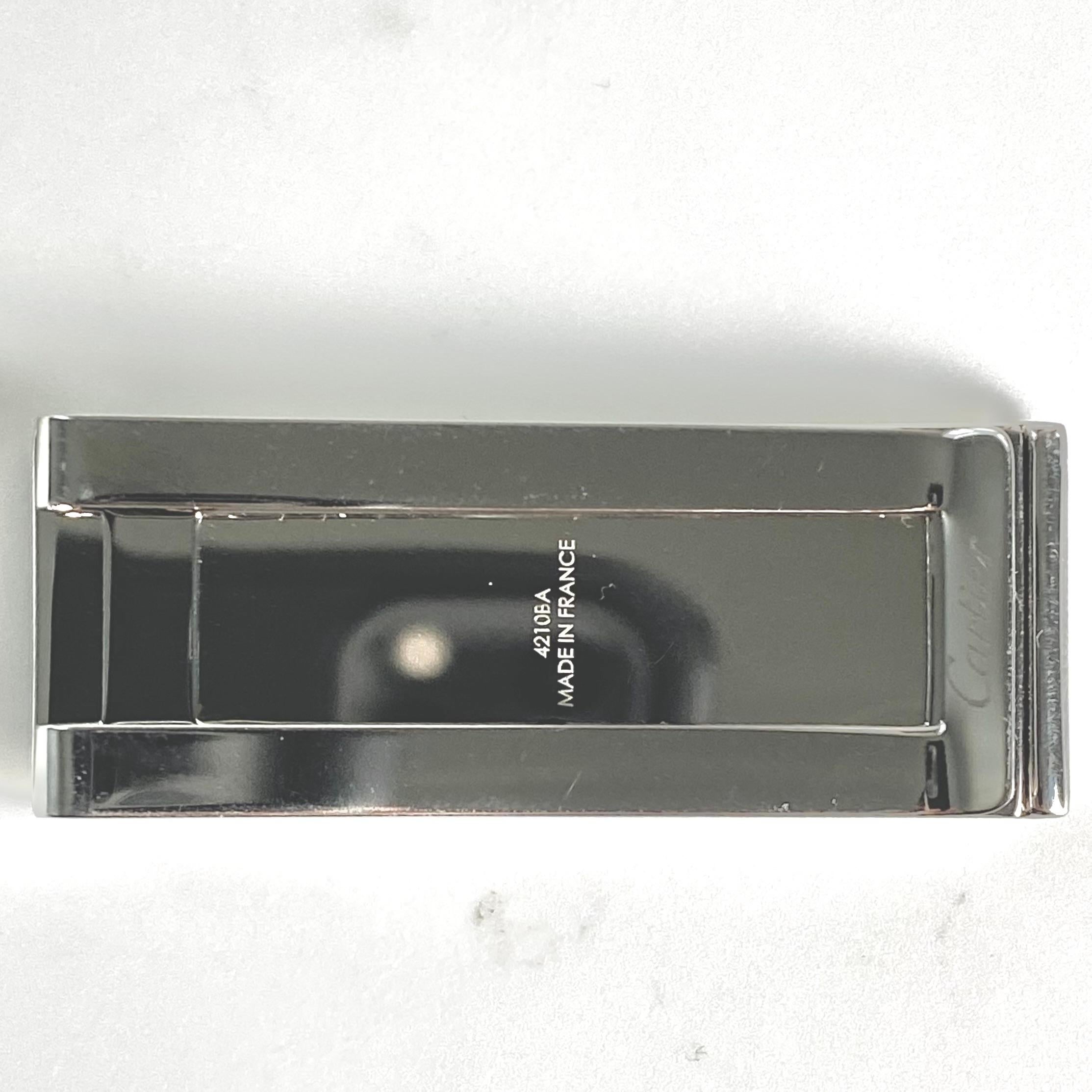 Cartier “C de Decor” Silver Money Clip In Excellent Condition In New York, NY