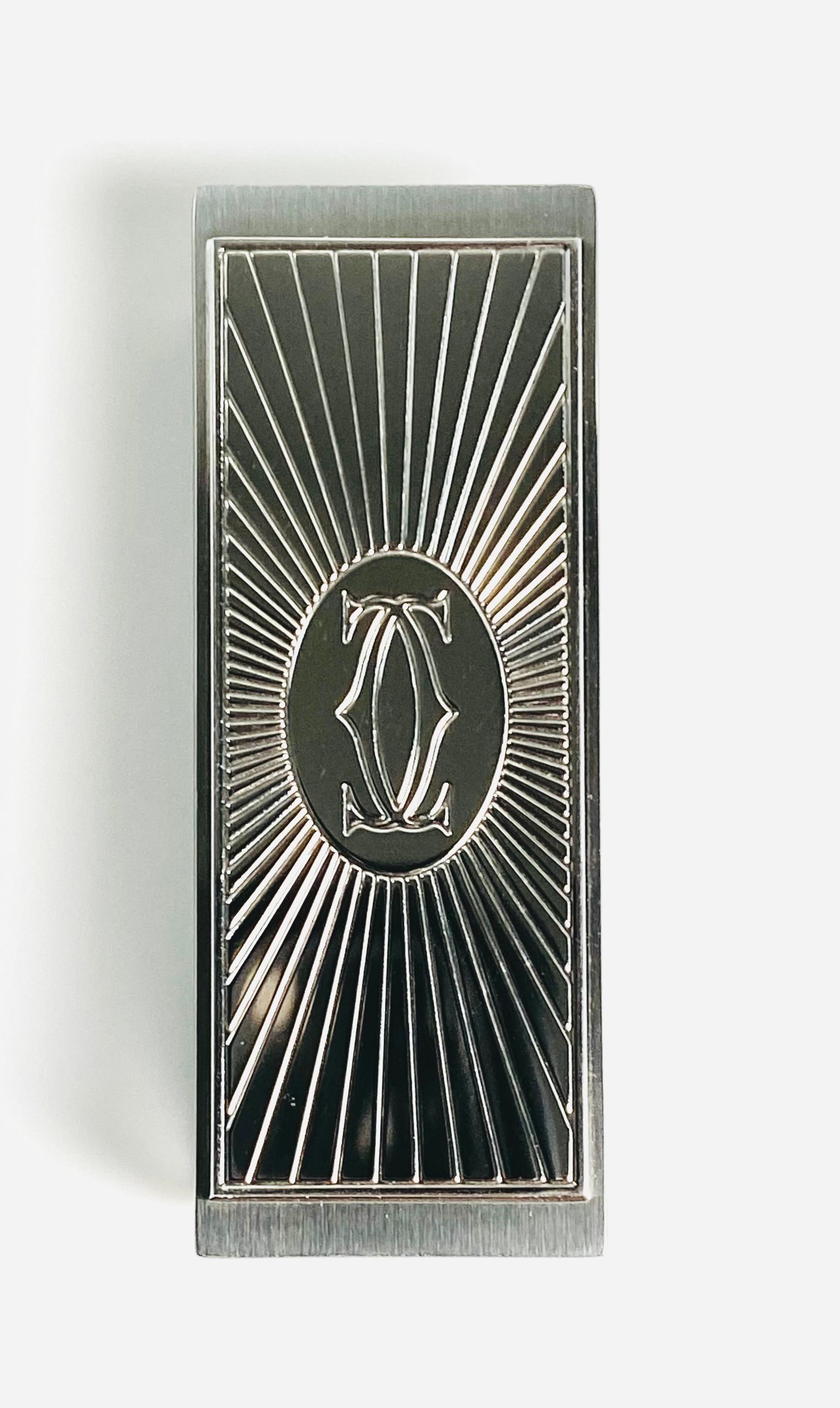 Women's or Men's Cartier “C de Decor” Silver Money Clip