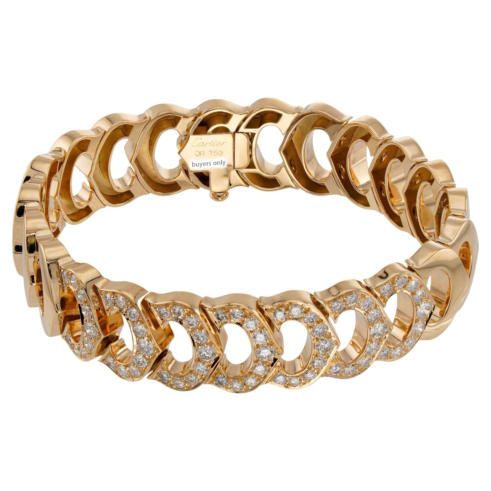 CARTIER C De Diamond Bracelet caractéristique en or jaune en vente 1