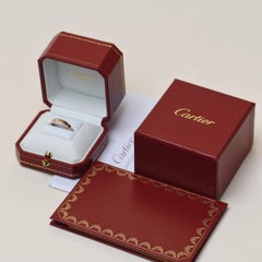 Cartier C DE One Diamond Wedding Band Rose Gold Ring Size 52