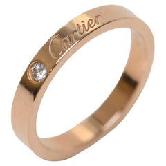 Cartier C DE One Diamond Wedding Band Rose Gold Ring Size 52