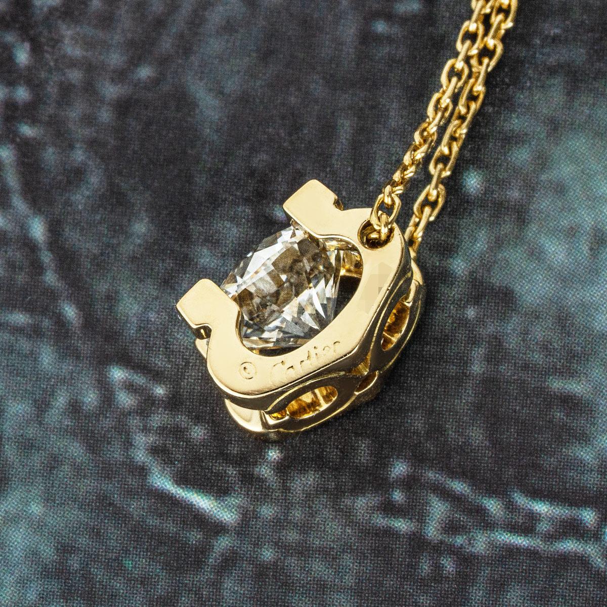 Cartier C de Yellow Gold Cartier Diamond Pendant 1.14ct G/VS2 2