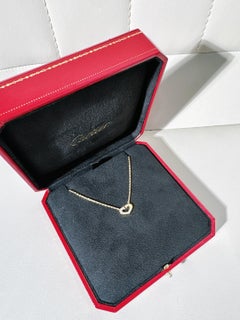 Cartier C Heart 18K Yellow Gold Full Pavé Diamond Pendant Necklace