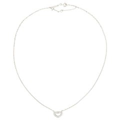 Cartier C Heart de Cartier Pendant Necklace 18 Karat White Gold with Diamonds