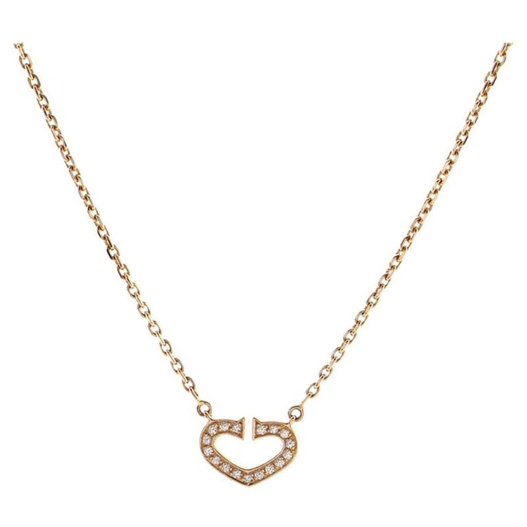 Cartier C Heart de Cartier Pendant Necklace 18K Rose Gold at 1stDibs ...