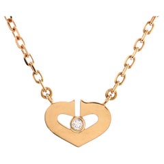 Collana Cartier C Heart de Cartier in oro rosa 18 carati con diamante XS