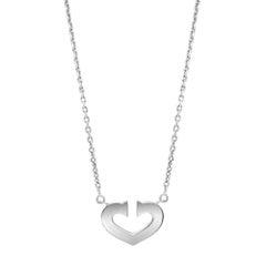 Cartier C Heart De Cartier Collier pendentif en or blanc 18K 16.5 Inches