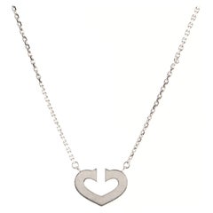 Cartier C Heart de Cartier Anhänger Halskette 18K Weißgold