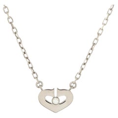 Cartier C Heart de Cartier Collier pendentif en or blanc 18 carats avec diamants XS