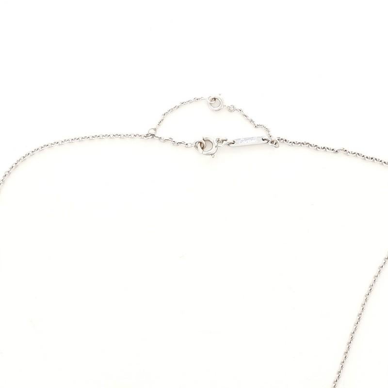 Round Cut Cartier C Heart de Cartier Pendant Necklace 18 Karat White Gold with Diamonds