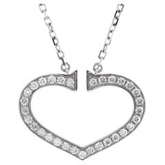 Collana Cartier C Heart de Cartier in oro bianco 18 carati con diamanti