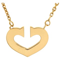 Cartier C Heart de Cartier Pendant Necklace 18K Yellow Gold