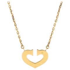 Cartier C Heart de Cartier Pendant Necklace 18K Yellow Gold
