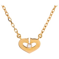 Cartier C Heart de Cartier Pendant Necklace 18K Yellow Gold with Diamond 