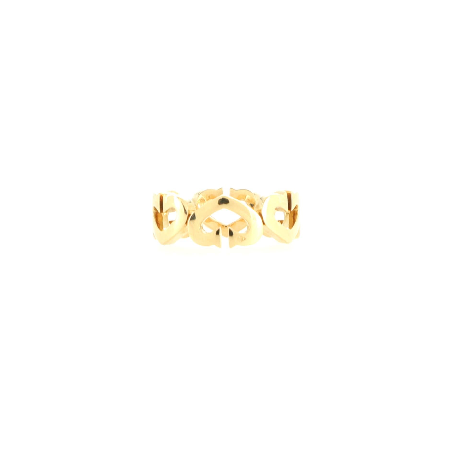 Cartier C Heart De Cartier Ring 18k Rose Gold and Diamonds In Good Condition In New York, NY