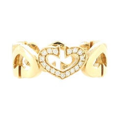 Cartier C Heart De Cartier Ring 18k Rose Gold and Diamonds