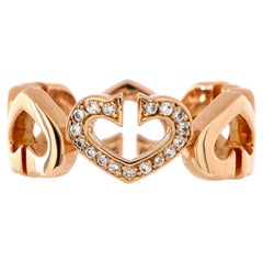 Cartier C Heart De Cartier Ring 18k Rose Gold and Diamonds