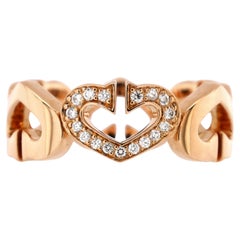 Cartier C Heart de Cartier Ring aus 18 Karat Roségold mit Diamanten