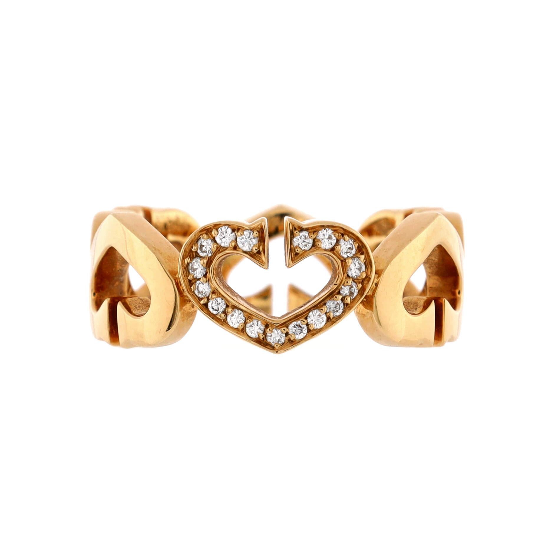 Zustand: Sehr gut. Mäßige, dem Alter entsprechende Abnutzung.
Zubehör: Kein Zubehör
Abmessungen: Größe: 6 - 52, Breite: 7,35 mm
Designer: Cartier
Modell: C Heart de Cartier Ring 18K Gelbgold mit Diamanten
Äußere Farbe: Gelbgold
Artikel Nummer: