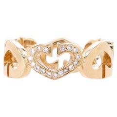 Cartier C Heart de Cartier Ring 18k Yellow Gold with Diamonds