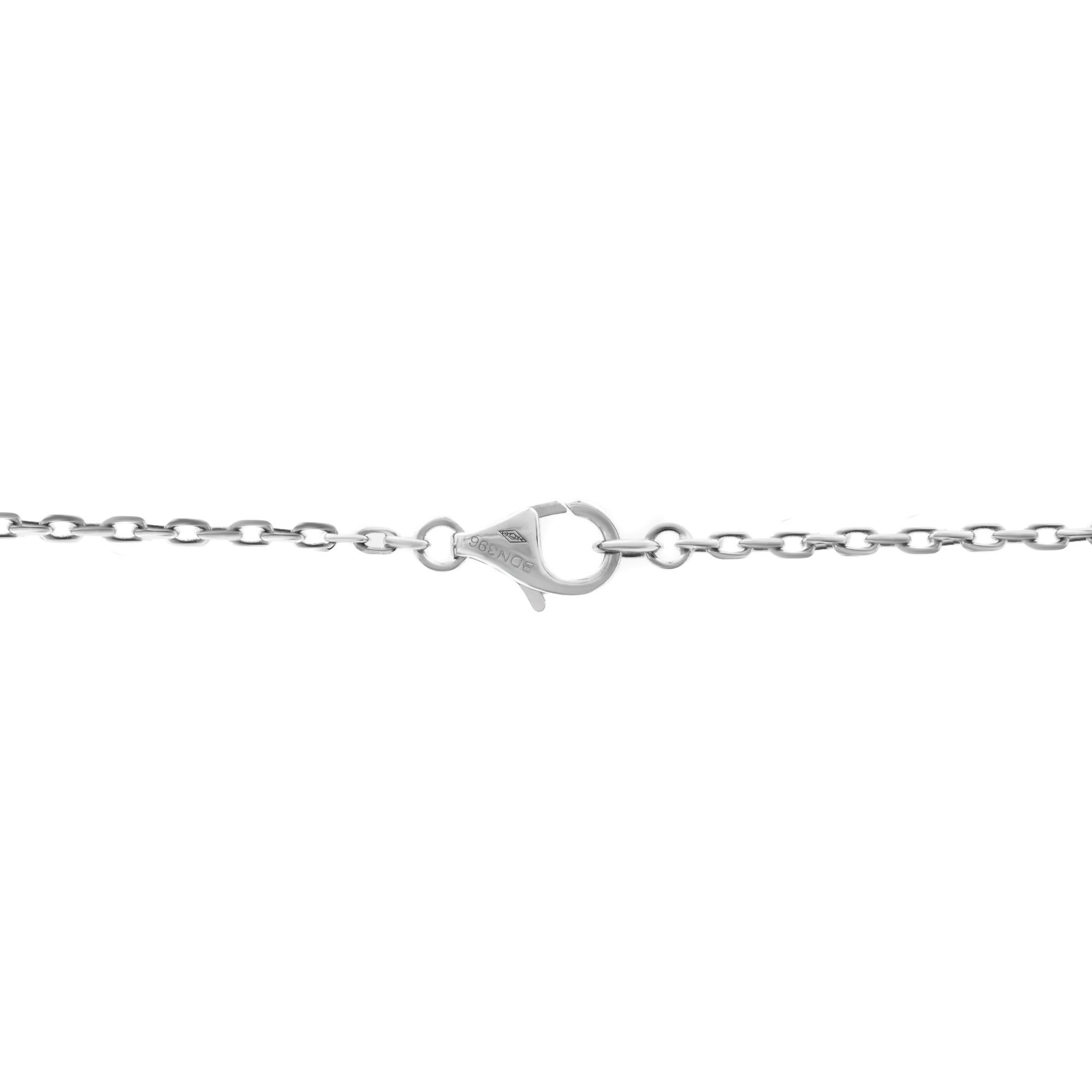 Cartier C Heart Diamond Pendant Necklace 18k White Gold 0.02cttw 1