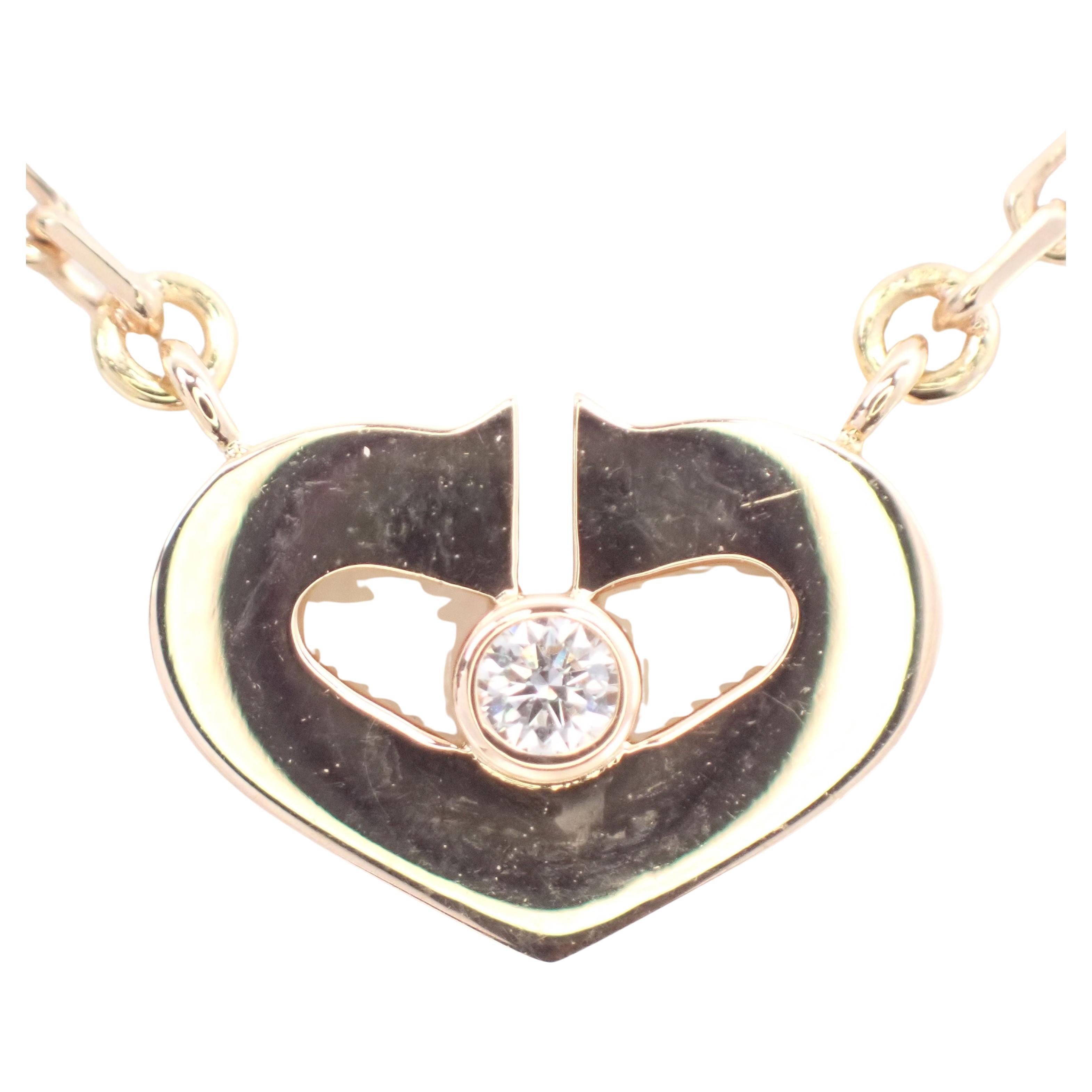 Cartier C Heart Necklace Diamond
