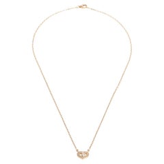 Cartier C Heart of Cartier Diamond 18K Rose Gold Pendant Necklace, XS