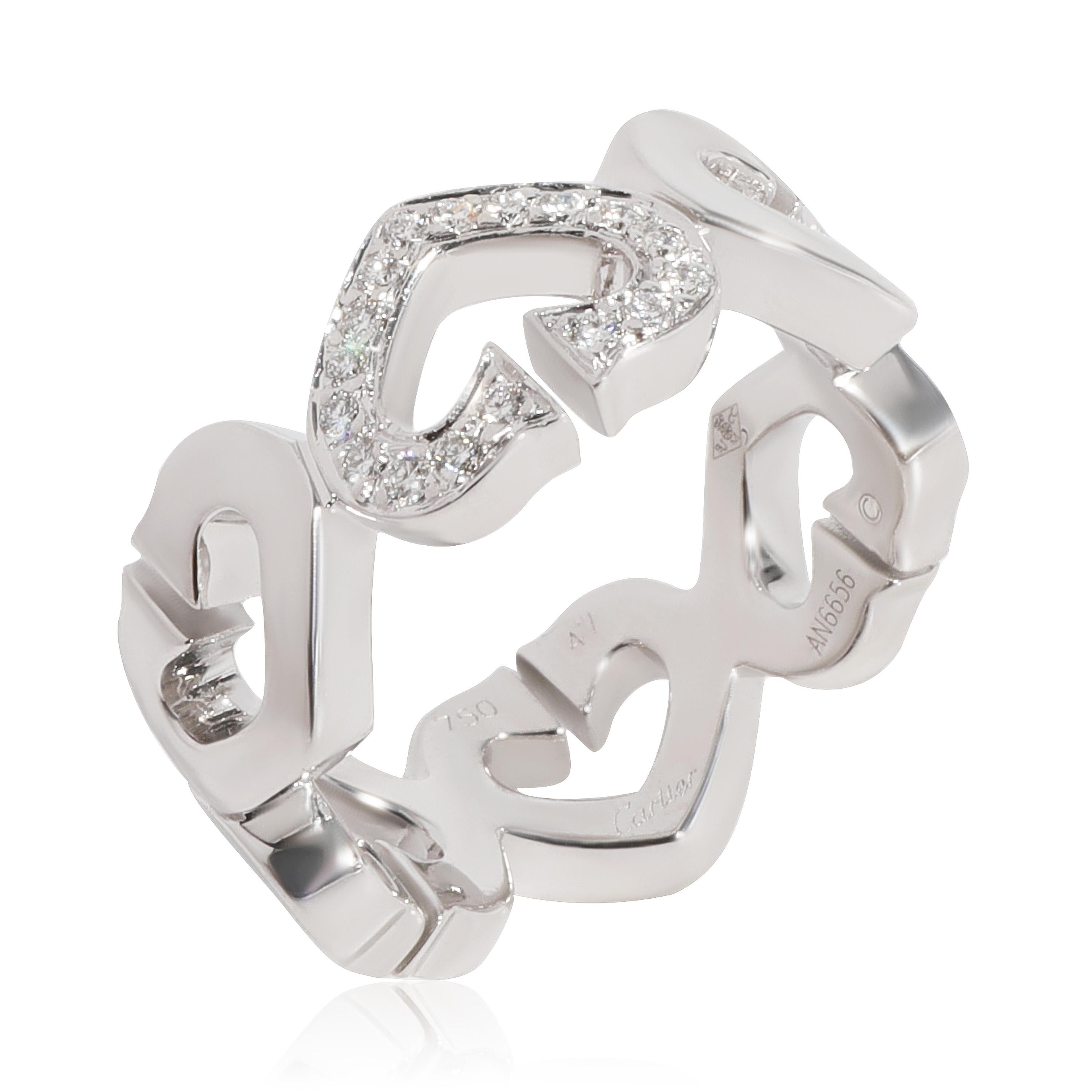 Cartier C Heart of Cartier Diamond Ring in 18K  White Gold 0.13 CTW

PRIMARY DETAILS
SKU: 117176
Listing Title: Cartier C Heart of Cartier Diamond Ring in 18K  White Gold 0.13 CTW
Condition Description: Retails for 4550 USD. In excellent condition